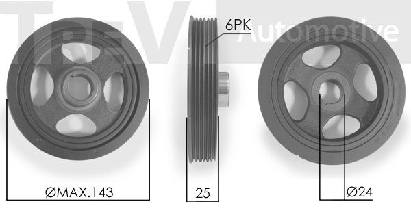 TREVI AUTOMOTIVE skriemulys, alkūninis velenas PC1133